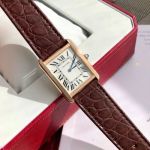 Cartier Tank Crocodile Leather Red Strap 33*27/31*24MM Elegant Watch cartier water resistant swiss made 2301